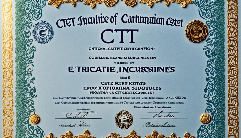 ctet certificate
